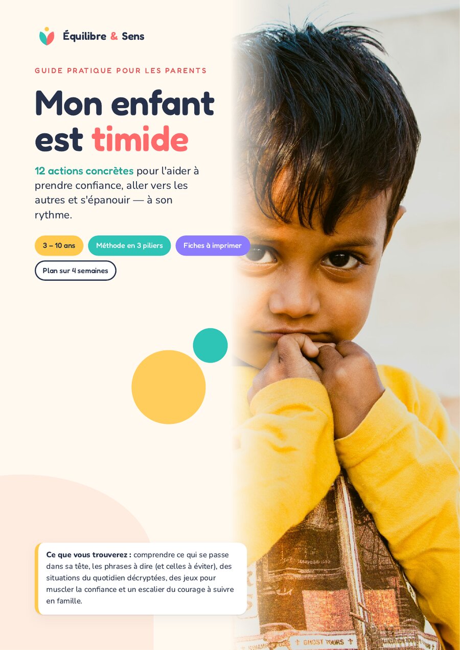 Couverture du guide Mon enfant est timide